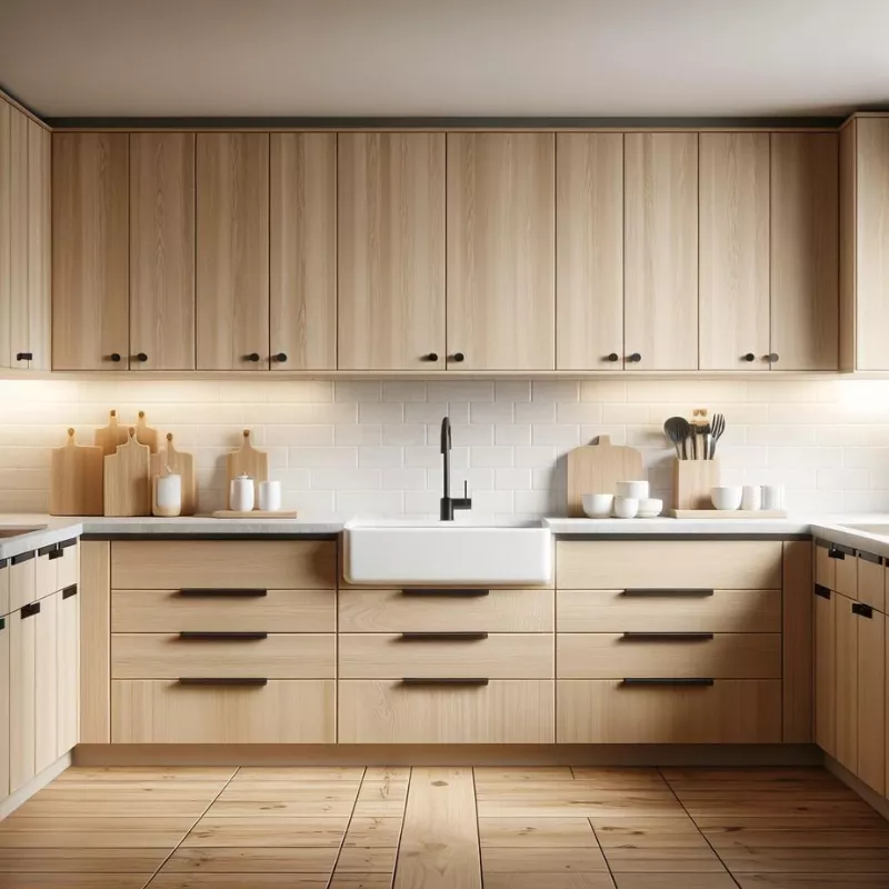 Warm wood kitchen concept representing the planned CRN Studio showroom experience